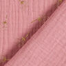Double Gauze/Muslin glittery dandelions – dark dusky pink/gold,  thumbnail number 4
