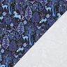 French Terry Fairytale forest Digital Print | Poppy Fabrics – blue-black/red lilac,  thumbnail number 4