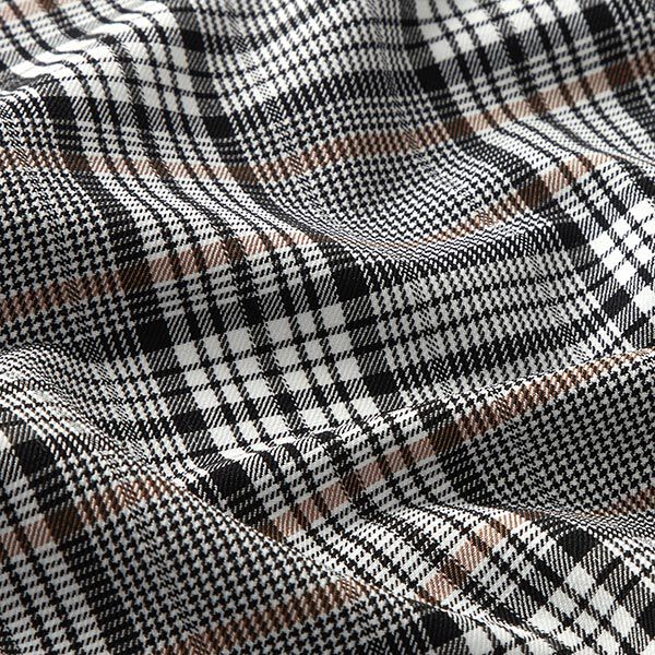Prince of Wales check stretchy trouser fabric – beige,  image number 2