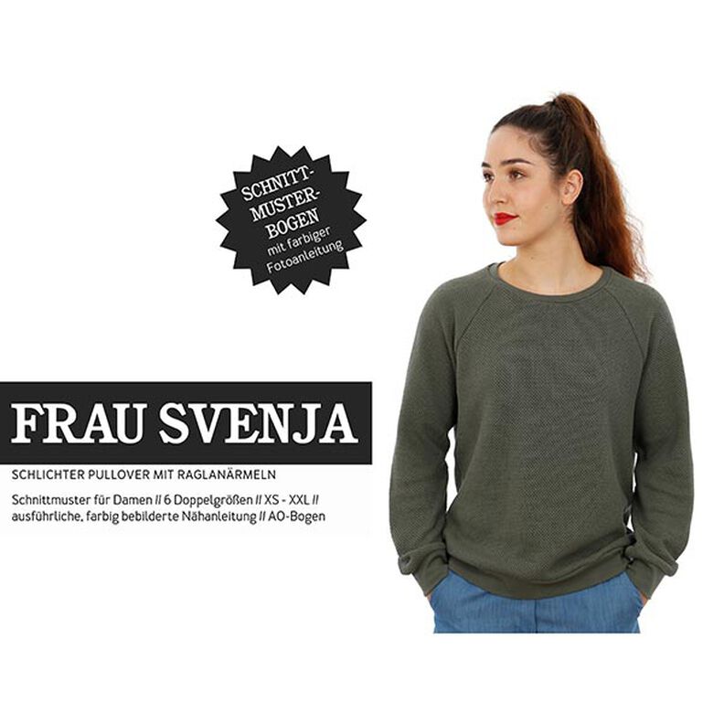 FRAU SVENJA - simple jumper with raglan sleeves, Studio Schnittreif  | XS -  XXL,  image number 1