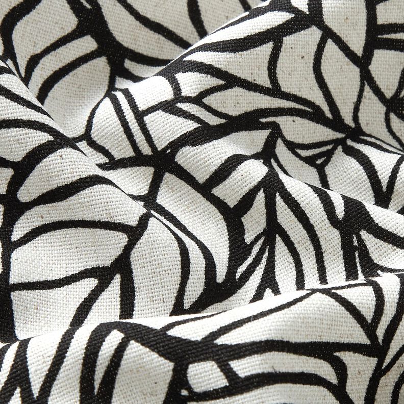 Viscose Linen Blend foliage – offwhite/black,  image number 2