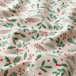 Decor Fabric Half Panama Classic Mistletoe – beige/green, 