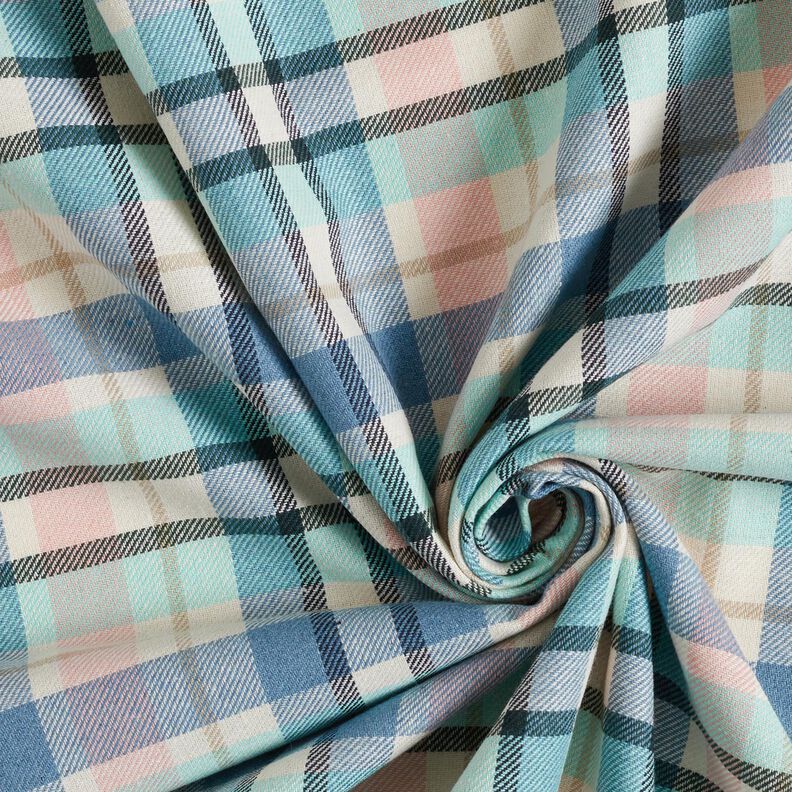 Cotton Blend Twill checked – brilliant blue/light pink,  image number 3