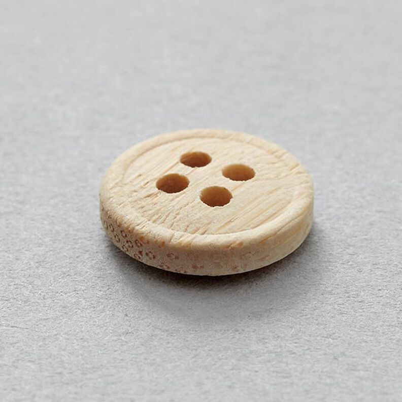 4-Hole Bamboo Button  – beige,  image number 2