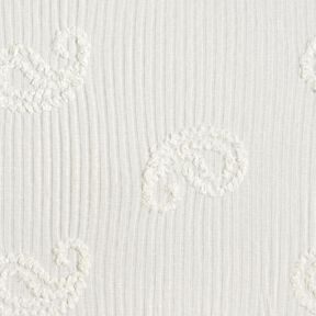 Ribbed Knit paisley effect – ivory, 