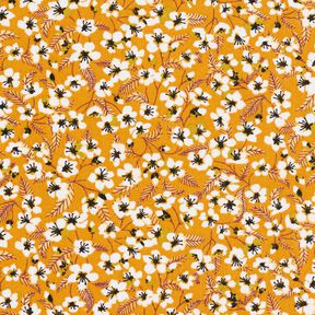 Coated Cotton Blossom – curry yellow/white, 