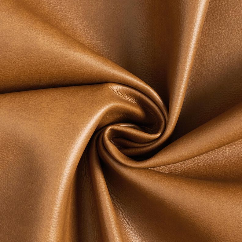 Upholstery Fabric Imitation Leather Embossed – medium brown,  image number 1