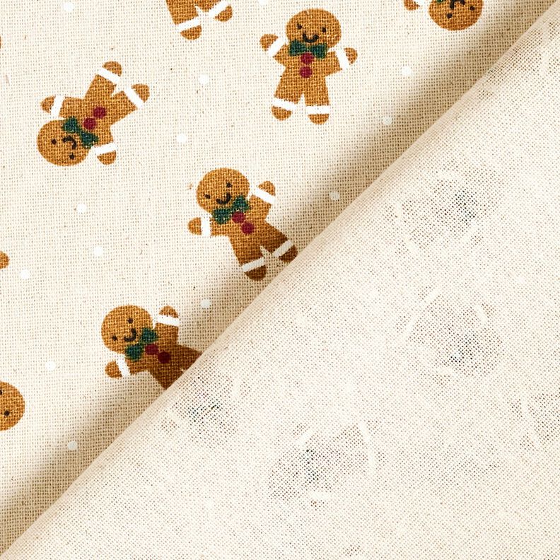 Decor Fabric Canvas Gingerbread men – natural/caramel,  image number 4