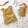 Scattered hearts organic cotton poplin – mustard,  thumbnail number 7