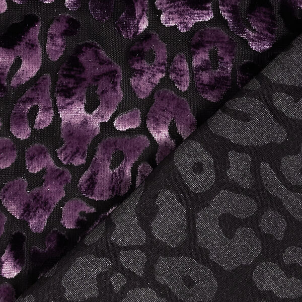 Leopard Print Burnout Crushed Velvet – lilac,  image number 4