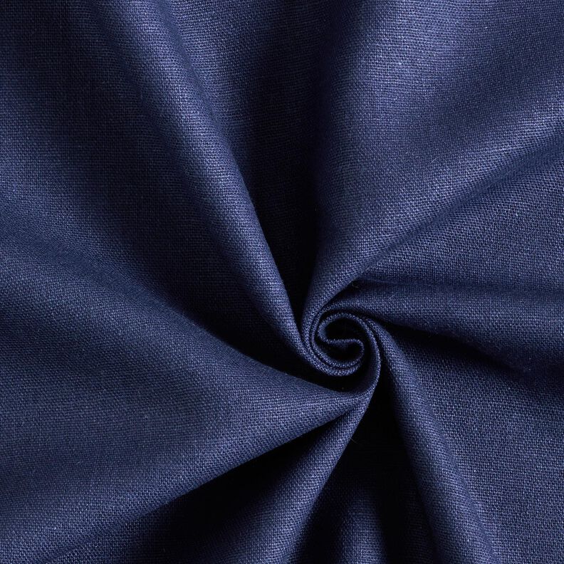 pure heavy linen Plain – navy blue,  image number 1