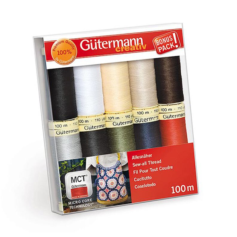 Sewing thread set Sew-all Thread - basic 1 | BONUS PACK! | Gütermann creativ,  image number 1
