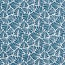 Coated Cotton abstract mini leaves – ocean blue/white,  thumbnail number 1