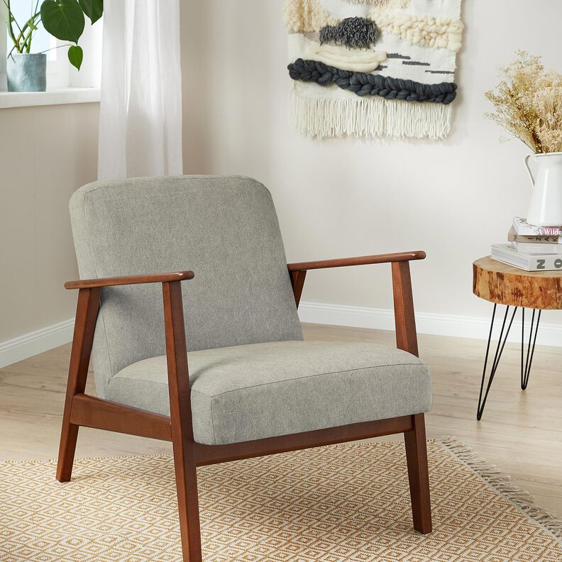 Upholstery Fabric Velvet look – light taupe, image number 5