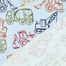French Terry Construction vehicles| Poppy Fabrics – baby blue/navy blue,  thumbnail number 4