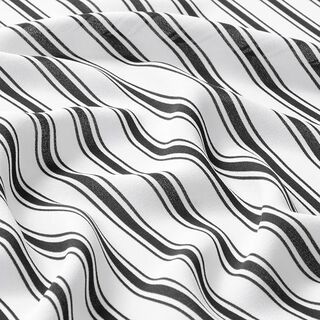 Chiffon narrow vertical stripes – white/black, 