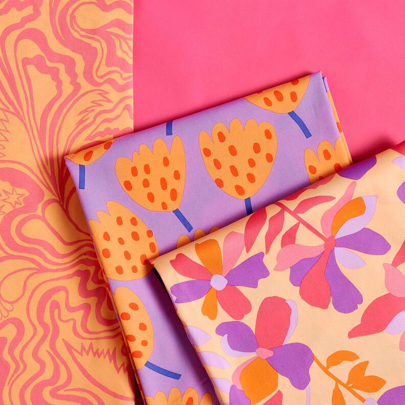 Cotton Satin Cloverdale | Nerida Hansen – apricot/pink,  image number 5