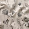 Decor Fabric Half Panama flower drawing – natural/dark brown,  thumbnail number 2