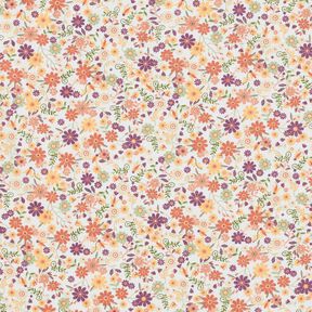 Cotton Cretonne scattered flowers – merlot/white, 