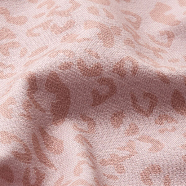 Leopard Print Cotton Jersey – light dusky pink,  image number 2