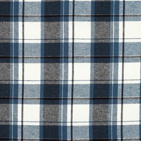 Cotton Flannel Large Check – denim blue/offwhite, 