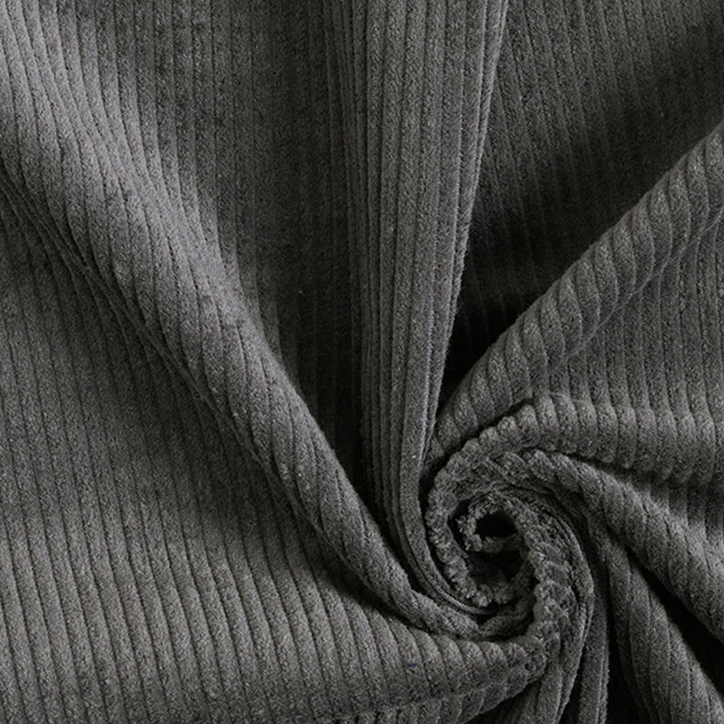 Chunky Corduroy pre-washed Plain – dark grey,  image number 1