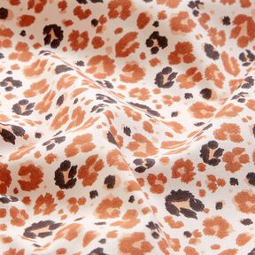 Cotton Cretonne large leopard spots – copper/light beige, 
