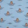 Brushed Sweatshirt Fabric Walruses | by Poppy – light wash denim blue,  thumbnail number 1