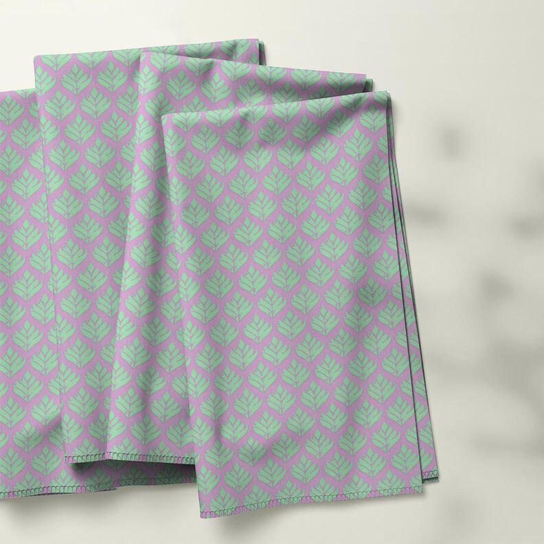 Coated Cotton Abstract Fans – pastel violet/mint,  image number 5