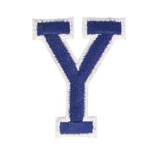 Letter Y appliqué [ Height: 4,6 cm ] – navy blue, 