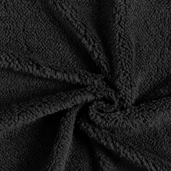 Faux Fur Teddy Fabric – black,  image number 1