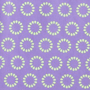 Coated Cotton Colourful Circles – lavender/May green, 
