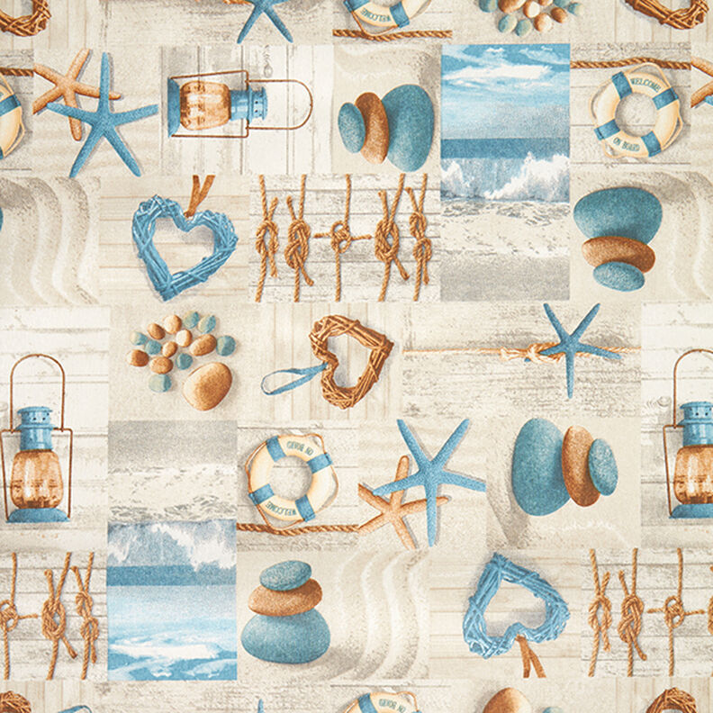 Coated Cotton Nautical – natural,  image number 1