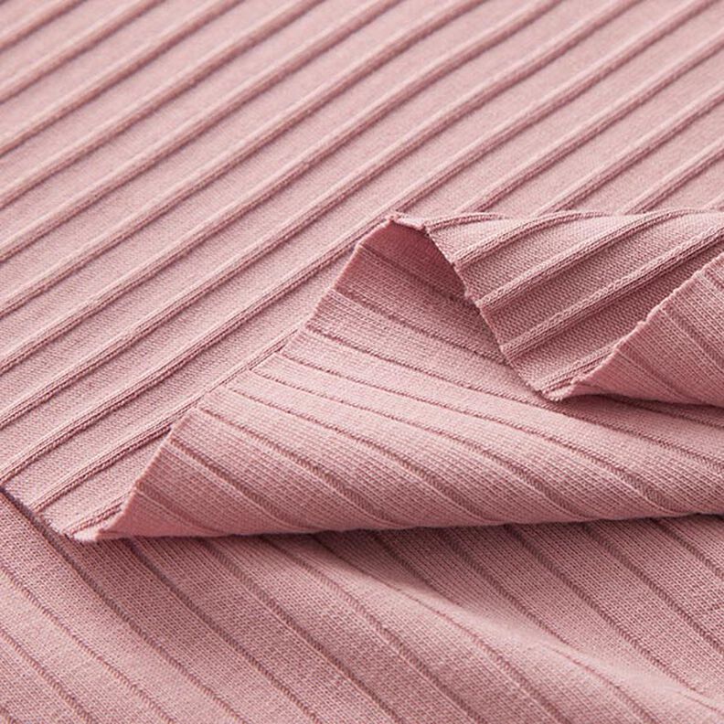 Plain ribbed jersey – dusky pink,  image number 4