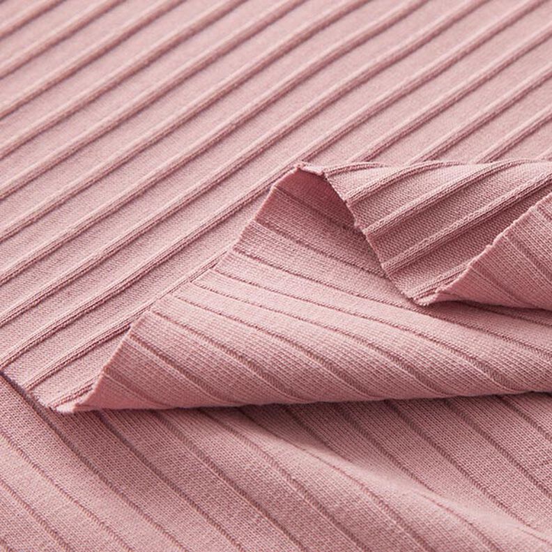 Plain ribbed jersey – dusky pink, image number 4