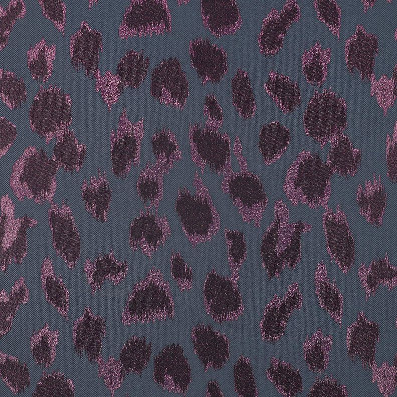 Jacquard leopard print Metallic | Poppy Fabrics – anthracite, image number 1