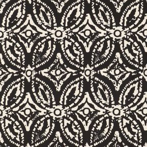 Blouse fabric abstract large pattern – black/white, 