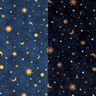 Decor Fabric Glow in the dark night sky – gold/navy blue,  thumbnail number 1