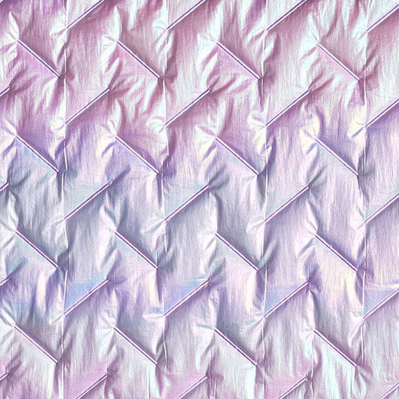 Quilted Fabric diagonal pattern, iridescent – pastel mauve,  image number 1