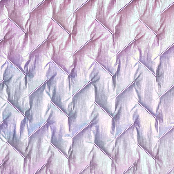 Quilted Fabric diagonal pattern, iridescent – pastel mauve,  image number 1