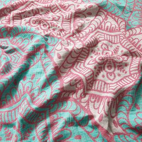 Beachwear hammam towel jacquard ornaments – peppermint/purple, 
