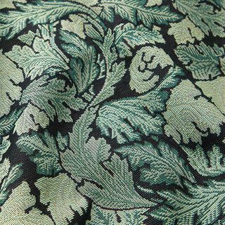 Decor Fabric Tapestry Fabric baroque leaf motif – dark green/reed, 