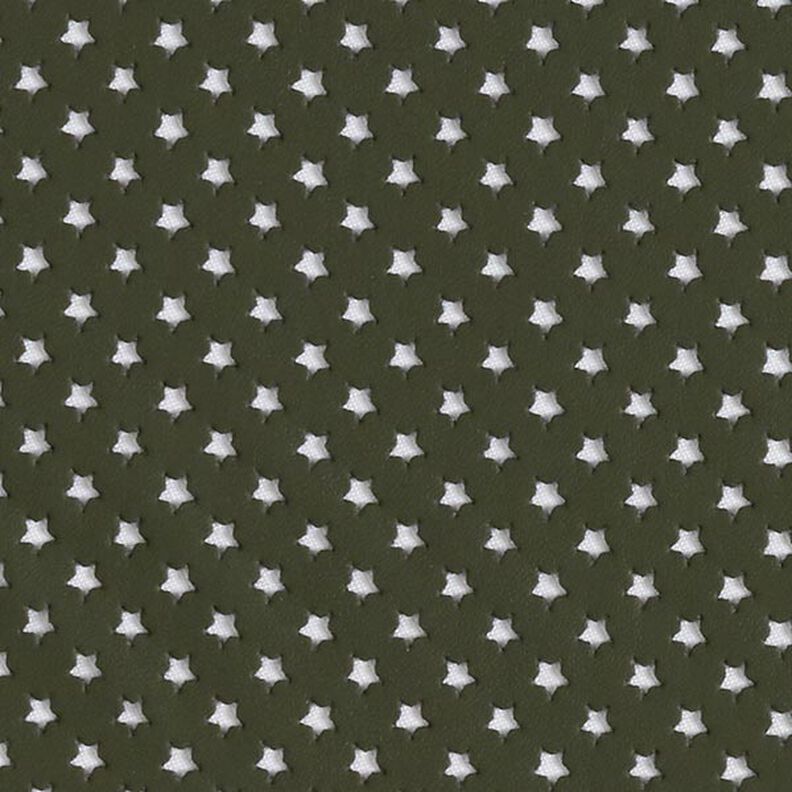 Imitation leather stamped stars – khaki,  image number 4