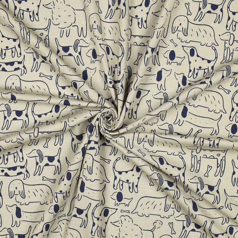 Cotton Jersey Dogs | by Poppy – anemone/navy blue,  image number 3