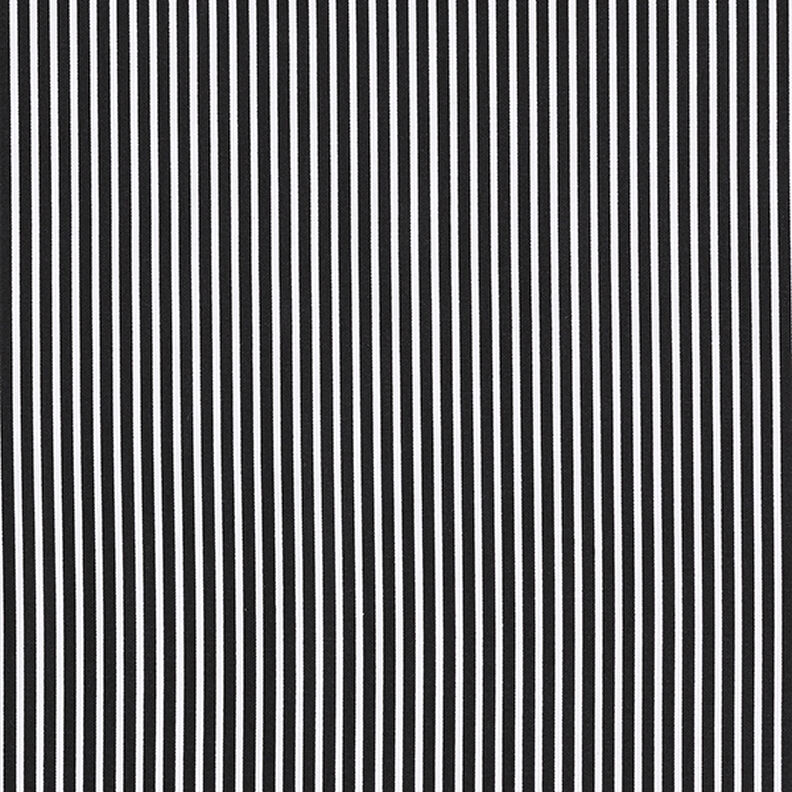 Cotton Poplin Stripes – black/white,  image number 1