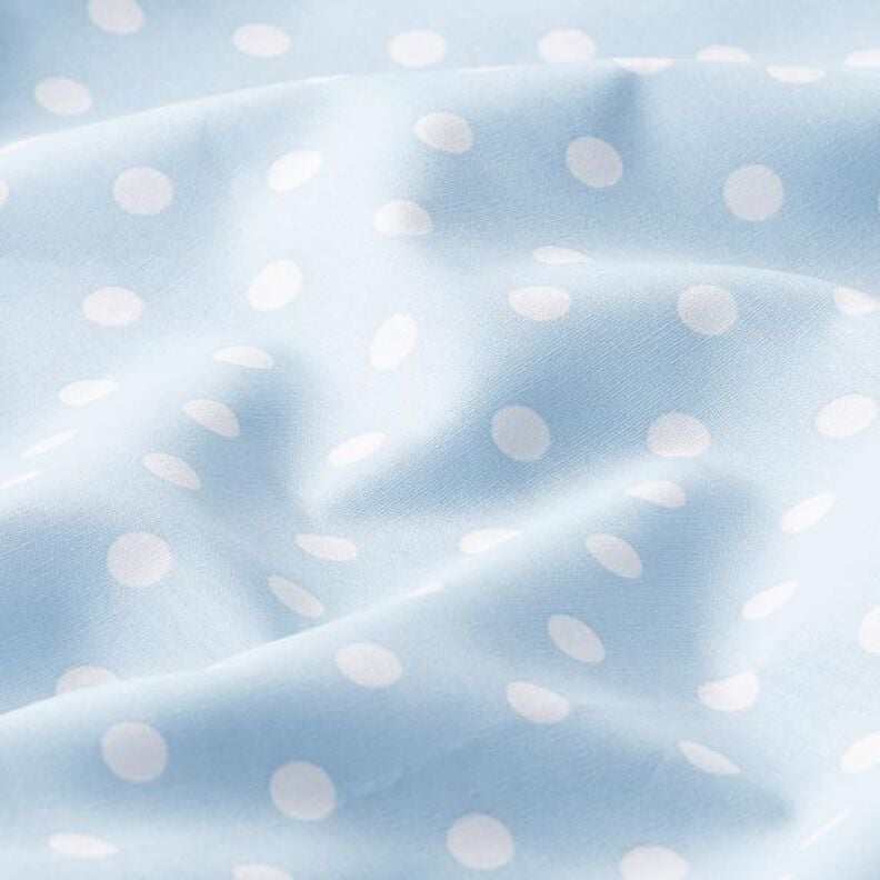 Cotton Poplin Large Dots – light blue/white,  image number 2