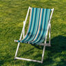 Outdoor Deckchair fabric Longitudinal stripes 44 cm – almond/petrol,  thumbnail number 4