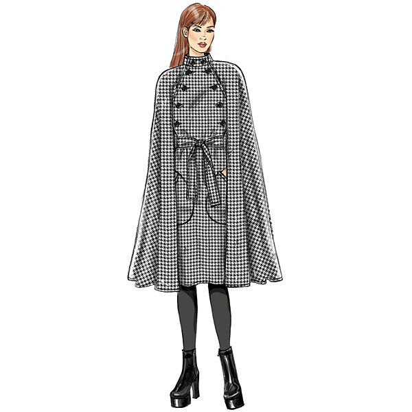 Cape with High Collar, Very Easy Vogue9288 | XS - M,  image number 4