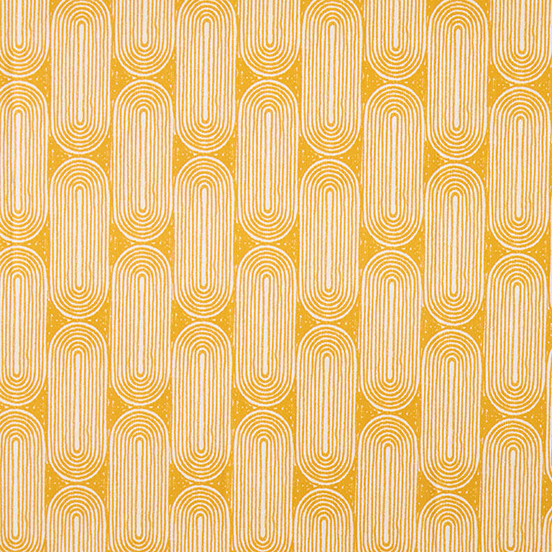 Decor Fabric Half Panama Arches – curry yellow/natural,  image number 1