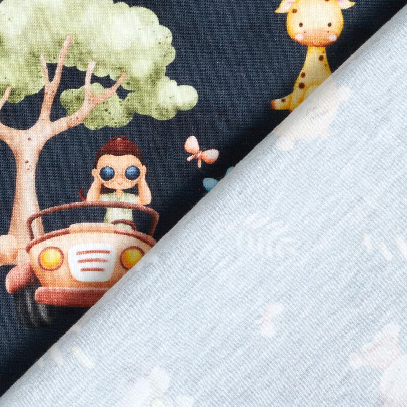 Cotton Jersey Safari digital print – midnight blue/pastel green, image number 4